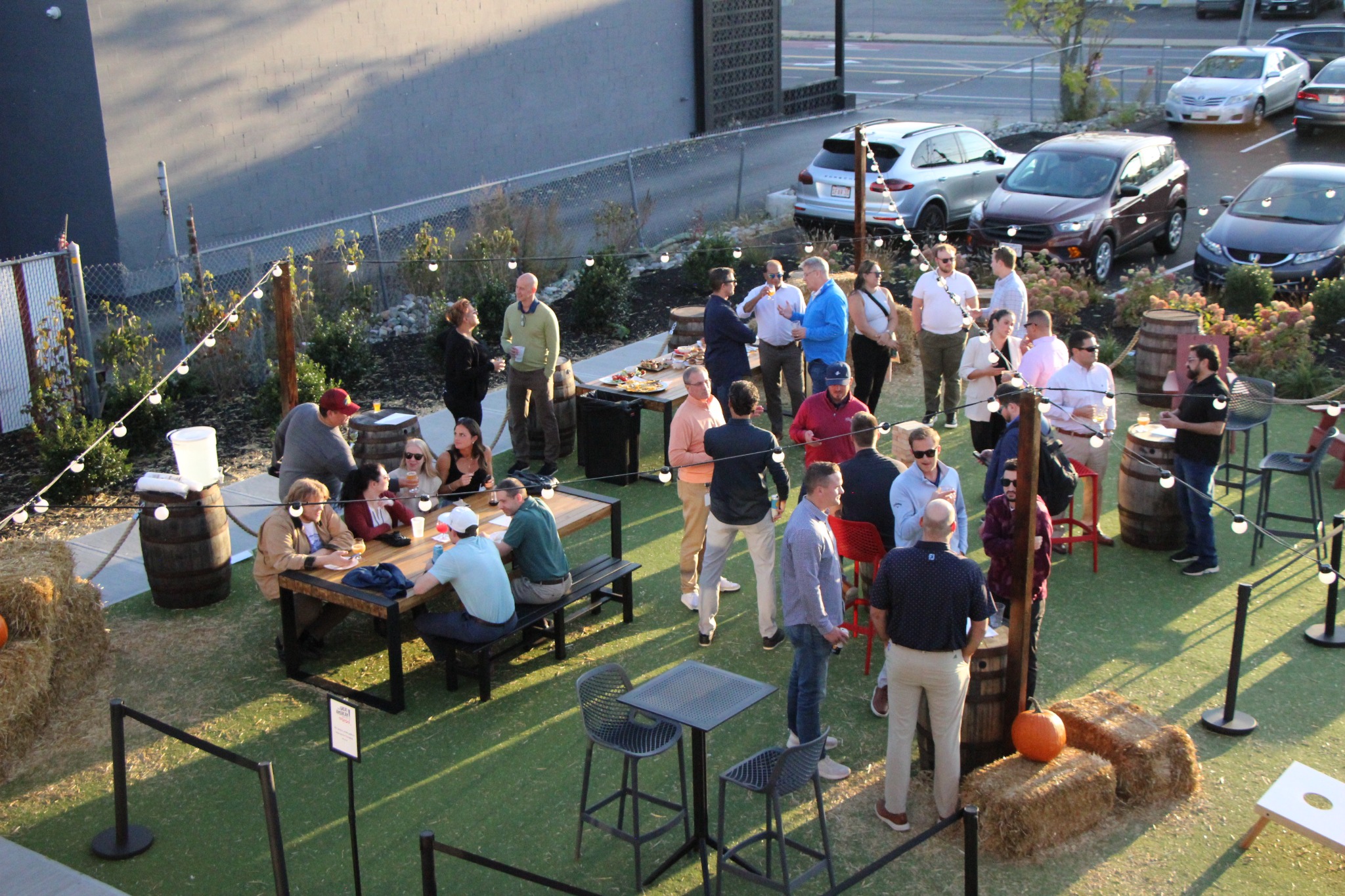 The outdoor beer garden at GABH